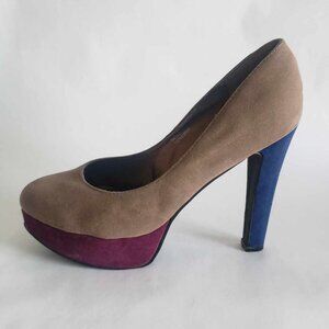 Tinley Road Tan Suede Heels